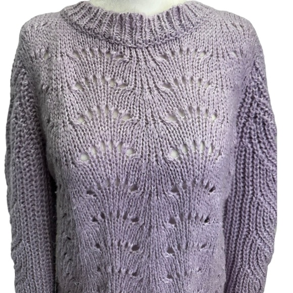 ADY P Mauve Pullover Knit Long Sleeve Sweater Size S - Picture 4 of 11